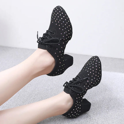 The Stardust Midnight Flash Oxford – Rhinestone Lace-Up Dance Shoe