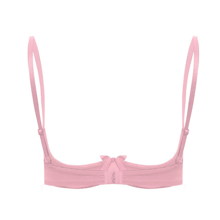 Satin Underwire Half-Cup Push-Up Bra