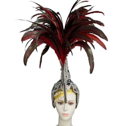 The Stardust Dionysia – Elegant Feathered Samba Carnival & Masquerade Headdress