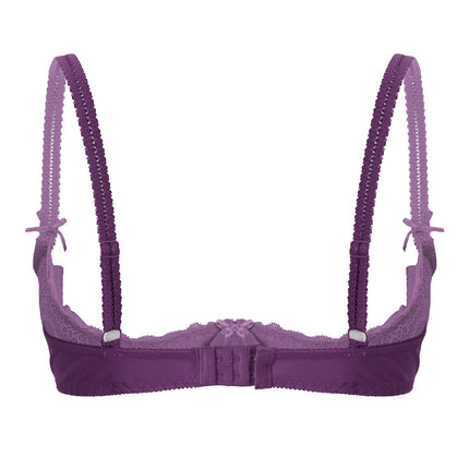 Lace Underwire Half-Cup Push-Up Bra