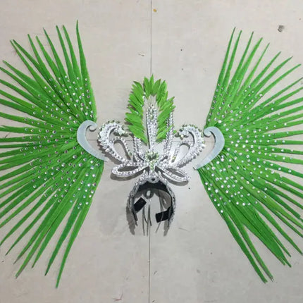 The Stardust Tropicana Samba Crown – Feather & Rhinestone Stage Headdress
