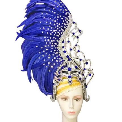 The Stardust Sovereign – Majestic Feathered Samba Carnival Headdress