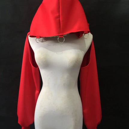 The Stardust Kinetic Cyber Hoodie – Cropped Gogo & Streetwear Dance Top