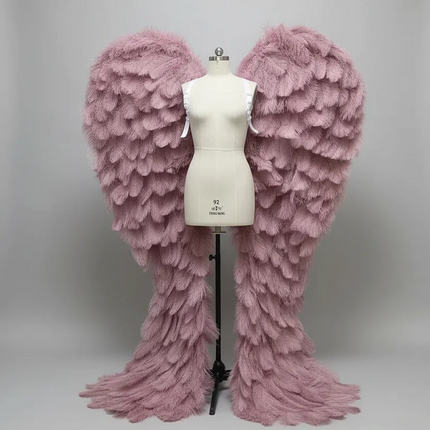The Stardust Empress Royale – Deluxe Ostrich Feather Angel Wings Stage Performance Prop