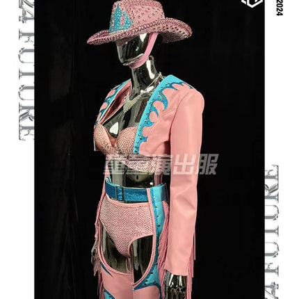 The Stardust Rhinestone Rodeo – Pink Western Performance Suit