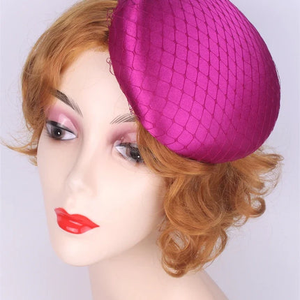 25cm Feather Cocktail Fascinator Headband Kentucky Derby Tea Party Pillbox Hat