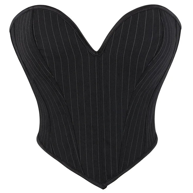 Vintage Lace-Up Overbust Corset Slim Crop Top