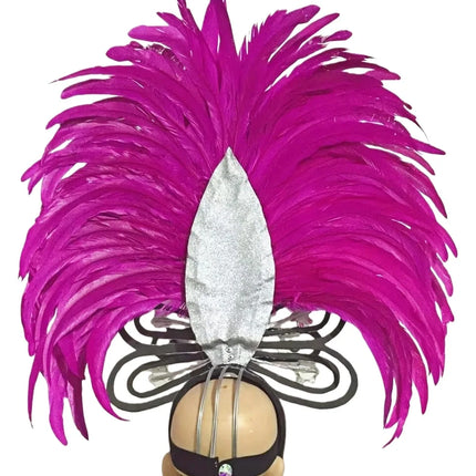 The Stardust Empress Dionysia – White Feather Carnival & Masque Ball Headdress