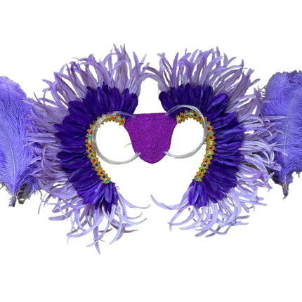 Two-Tone Feather Wing Backpiece Stage Costume Accessory