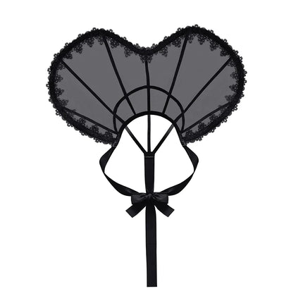 Heart-Shaped Standing Lace Medici Collar Gothic Queen Elizabeth Boned Neckpiece