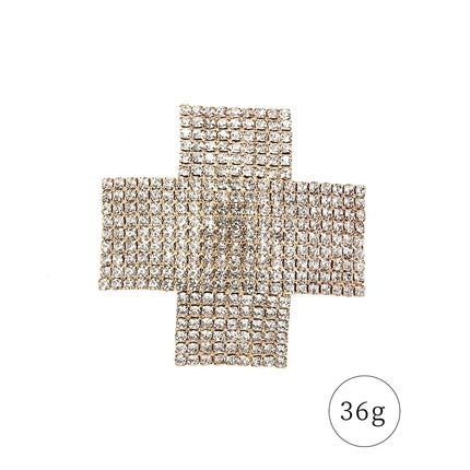 Sparkly Rhinestone Starburst Reusable Nipple Pasties Self-Adhesive Breast Covers