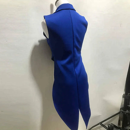 The Stardust Sapphire Showman – Sleeveless Cabaret Tailcoat