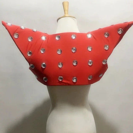 Avant-Garde Showgirl Shoulder Armor Vest – Carnival Stage & Performance Collar Piece