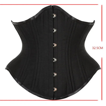 20 Steel Bone Cotton Underbust Corset Heavy Duty Waist Trainer Cincher