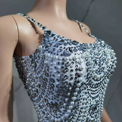 The Stardust Festival Fringe Bodysuit – Luxury Rhinestone Tassel Showgirl Costume