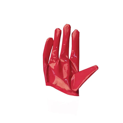 Glossy PU Faux Leather Fingerless Half Gloves High-Stretch Dance & Cosplay Gloves