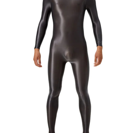 Candy Color Oil Glossy Full-Body Shaping Bodysuit Satin Smooth Leotard