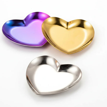 Heart-Shaped Metal Sorting Trays for Rhinestones and Beads