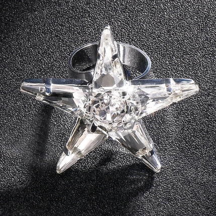 Rhinestone Star Fashion Finger Rings