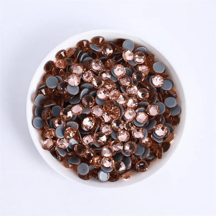 SS3-SS30 Yellow Series Non-Hotfix Glass Flat Back Rhinestones