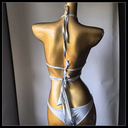 Dazzling Beaded Chest Harness & Bikini Body Jewelry Set
