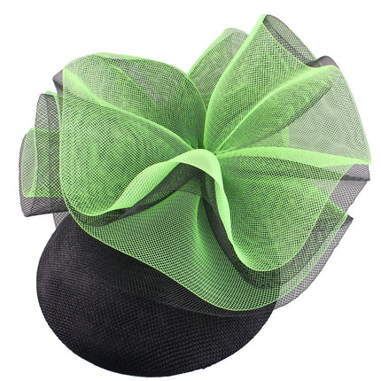 18cm Two-Tone Floral Bow Sinamay Fascinator Kentucky Derby Tea Party Pillbox Hat