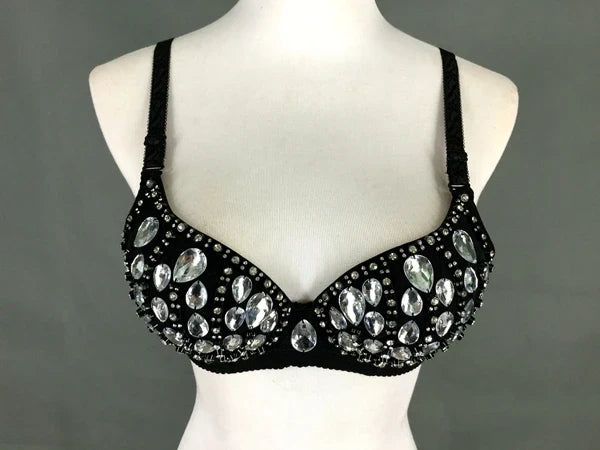 The Stardust A-Lister – Sparkling Handmade Rhinestone DJ & Singer Performance Bra Top
