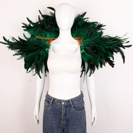 Festival Carnival Feather Shawl