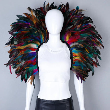 Festival Carnival Feather Shoulder Shawl