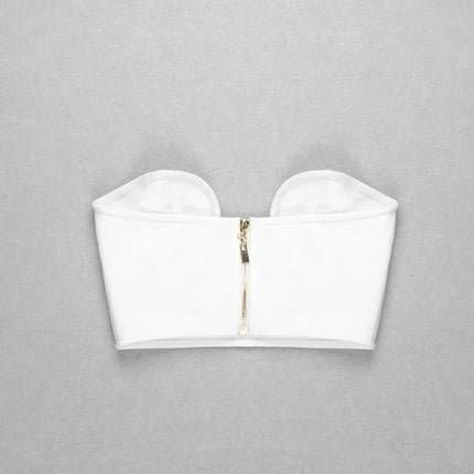 Sweetheart Neck Bandage Crop Top