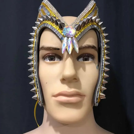 The Stardust Empress – Deluxe Feathered Samba & Carnival Crown