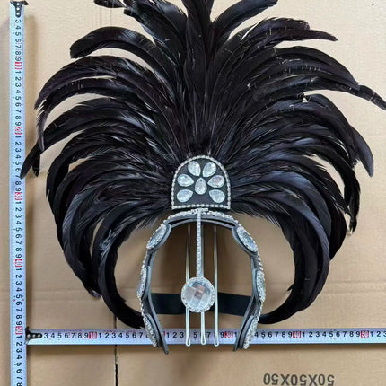 The Stardust Samba Enchantment – Exquisite Feathered Dance & Stage Headdress