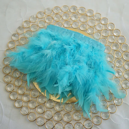 Multicolor Turkey Feather Trim Fringe Fluffy Ribbon