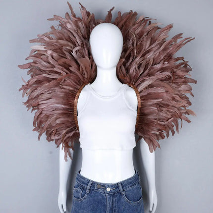 Festival Carnival Feather Shoulder Shawl
