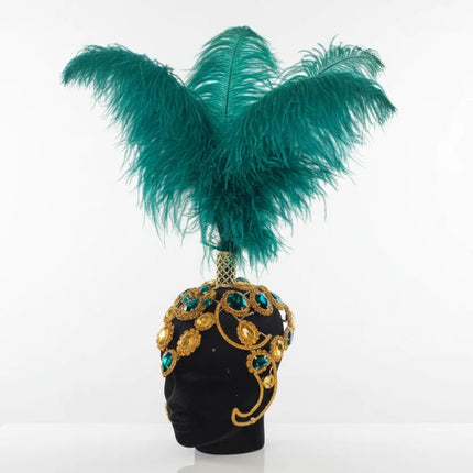 Rhinestone Feather Headdress