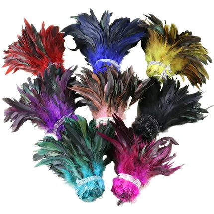 Natural Rooster Saddle Feather Strung Fringe (1 Roll)