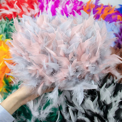 Fluffy Turkey Feathers Trim Ribbon Fringe