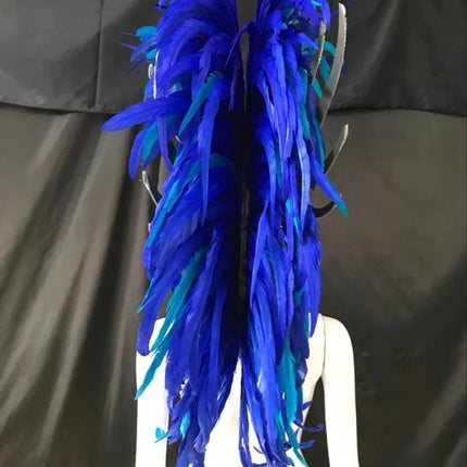 The Stardust Dynasty – Majestic Velvet & Feather Samba Masquerade Crown