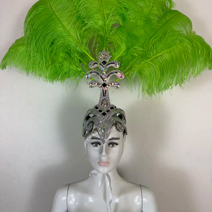 The Stardust Samba Queen – Premium Feathers & Rhinestones Carnival Headdress