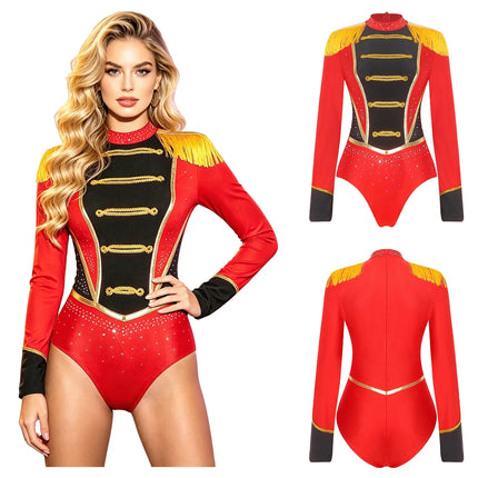 Velvet Circus Ringmaster Tailcoat Jacket Marching Band Halloween Showman Outerwear