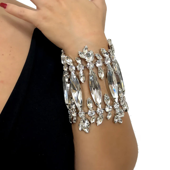 Crystal Cuff Bangle Bracelet