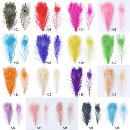Premium Peacock Eye Feathers 10PC