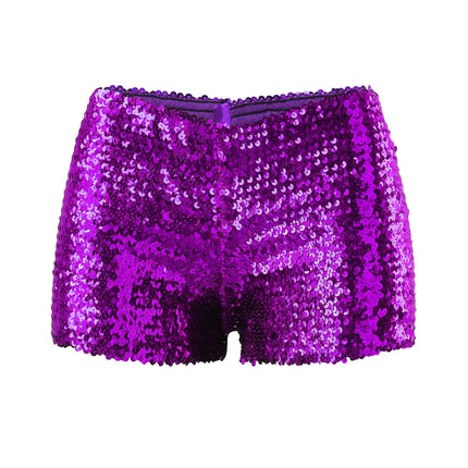The Stardust Encore Sequin Shorts – High-Waist Performance Hot Pants