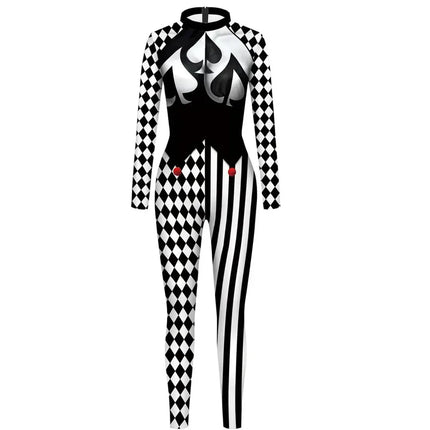 Harlequin Diamond Lattice Catsuit & Bodysuit Asymmetrical Circus Stage Costume