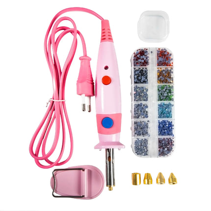 Fast-Heated Hotfix Rhinestone Applicator Wand Tool Kit
