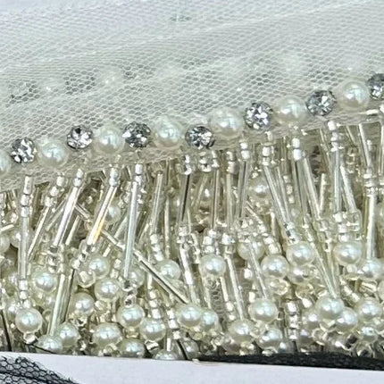 Glass Pearl & Bead Tassel Fringe (5 Yards)