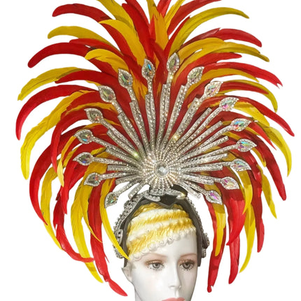 The Stardust Sovereign – Majestic Feathered Samba Carnival Headdress
