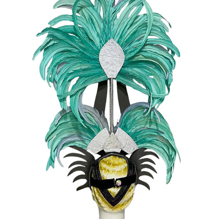 The Stardust Dionysia – Elegant Feathered Samba Carnival & Masquerade Headdress