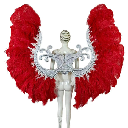 The Stardust Phoenix Wings – Deluxe Feathered Samba Backpiece & Stage Wings