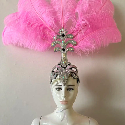 The Stardust Samba Queen – Premium Feathers & Rhinestones Carnival Headdress